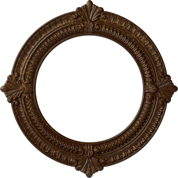 Ekena Millwork Benson Ceiling Medallion (Fits Canopies up to 8"), 13 1/8"OD x 8"ID x 5/8"P, Root Beer Crackle CM13BNRBC - main